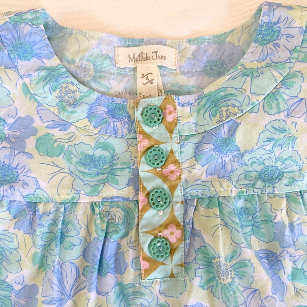 Matilda Jane Happy and Free Aqua Azalea Dress - Picture 3 of 5